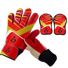 New Kids Football Soccer Goalkeeper Anti-Slip Training Gloves Breathable Gloves with Leg Guard Protector Team Sports 2021 2024 - buy cheap