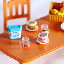 7 pçs/set casa de bonecas em miniatura iogurte sorvete leite ovo pudim copo brinquedos boneca alimentos miniatura cozinha acessórios simulação brinquedos 2024 - compre barato