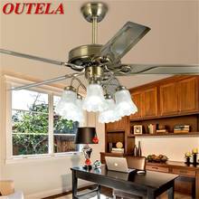 OUTELA-ventilador de techo clásico, lámpara grande de 52 pulgadas con Control remoto, LED Simple y moderno para el hogar y la sala de estar 2024 - compra barato