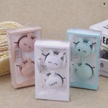 3.5MM Wired Earphone Cartoon Cute Rabbit Wired Headset Headphone Volume Control With Built-in Microphone Hands Free Portable 2024 - купить недорого
