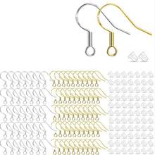 200 PCS/100 Pairs Silver & Gold Hypoallergenic Earring Hooks, French Fish Hook Ear Wires for DIY Jewelry Making 2024 - buy cheap
