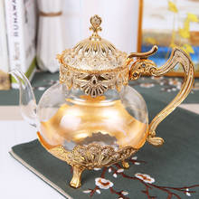 European Clear Glass Teapot Household Kitchen Metal Cold Kettle Coffee Pot Creative Handmade Coffee Cup Drinkware Wedding Gifts 2024 - buy cheap