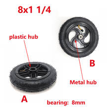 High Quality 8X1 1/4 Wheel Inner And Outer Tires for Electric Scooter Baby Carriage Wheel With Metal Hub 8mm Bearing 2024 - buy cheap