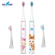 Seago Kid's Sonic Electric Toothbrush 31000 times/Min Strokes Super Clean 30s Smart Reminder IPX7 Waterproof Tooth Brush SG SK3 2024 - buy cheap
