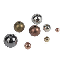 30-500 unids/lote de cuentas redondas sueltas de 3, 4, 5, 6, 8 y 10mm, accesorios para pulseras y collares, cuentas de semillas con extremo de bola LISA para la fabricación de joyas 2024 - compra barato