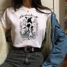 Liberation for all vegan, женская футболка с графикой, 100% хлопок, tumblr quote, винтажная модная хипстерская забавная футболка унисекс, футболки, подходят 2024 - купить недорого