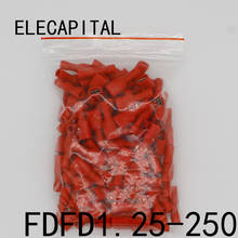 FDFD1-250 FDFD1.25-250 insulating Female Insulated Electrical Crimp Terminal Connectors Cable Wire Connector 100PCS/Pack FDFD 2024 - buy cheap
