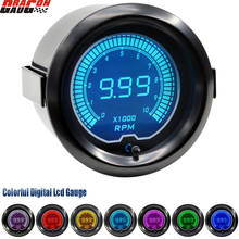 Dragon 52mm Smoke Tint Lens Auto Car Tachometer Gauge LCD 7 Colors Backlight Digital RPM For 4 6 8 Cylinder Meter Free Shipping 2024 - buy cheap