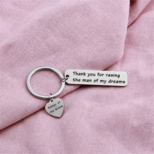 Thank You For Raising The Man Of My Dreams Mother Gift Mother In Law Bride Wedding Titanium Steel Pendant Keychain Key Ring 2024 - buy cheap