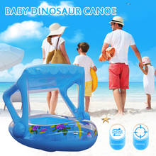 Flotador inflable para bebés y niños pequeños, asiento circular con toldo para el sol, anillo de natación, juguetes para piscina 2024 - compra barato