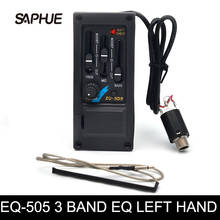 3 banda esquerda guitarra mão esquerda eq preamp captador piezo para guitarra acústica EQ-505 2024 - compre barato