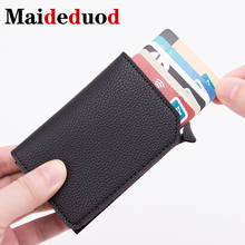 NEW Anti-theft Card Case Carbon Fiber RFID Pop-up Clutch Smart Card Wallet Multifunctional Men Unisex Card Holder 6 Colors 2024 - buy cheap