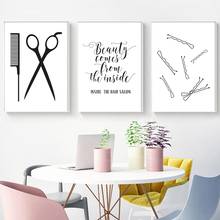 Hair Salon Decoration Hairdressing Scissors Hair Quote Posters and Prints Hairdresser Gift Beauty Salon Wall Art Canvas Painting 2024 - buy cheap