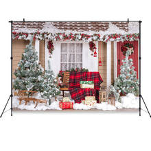 Neoback Рождественский фон открытый фотографический фон снег рождественская елка фон для фотостудии 2024 - купить недорого