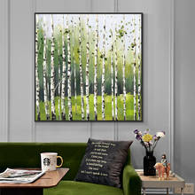 Abstract Trees With Green Leaves Painting On Canvas 100% Hand Painted Oil Painting Wall Art Poster Art For Modern Home Decor 2024 - buy cheap