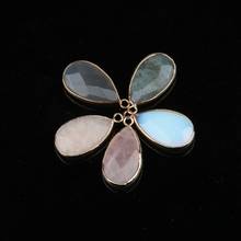 Natural Stone Rose Quartzs Pendant Water Drop Shape Pendants for Jewelry Making DIY Necklace Accessories Size30x16x7 mm 2024 - buy cheap