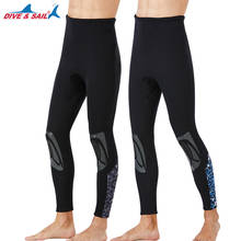 Calça de roupa de mergulho masculina, leggings de neoprene 1.5mm manter o calor para mergulho, natação, surf, suéter esportivo 2024 - compre barato