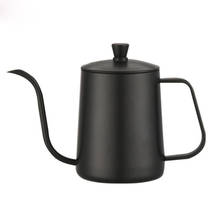 Bule de café moka, de aço inoxidável, bule de café, boca longa, panela de mão para gotejamento, cafeteira com tampa, bule de cozinha 2024 - compre barato