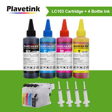 Чернильный картридж Plavetink LC 101 103 105 107 109 для принтера Brother LC103 XL MFC-J4310DW J4410DW J4510 + чернила для бутылки 400 мл 2024 - купить недорого