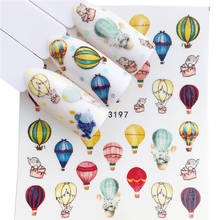 Красочный цветок YWK/красочный воздушный шар, водная переводка, наклейка для ногтевого дизайна, красота, красный клен, фотография 2024 - купить недорого