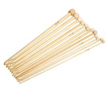 Juego de 12 unids/set de ganchos de ganchillo de bambú Natural, agujas de tejer mezcladas de 25,5 cm x 1,9 cm-25x0,8 cm, 10-3mm 2024 - compra barato