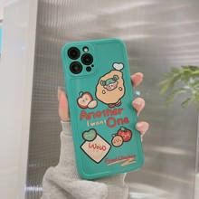 Милый мультяшный фруктовый граффити корейский чехол для телефона iPhone 12 11 Pro Max Xr X Xs Max 7 8 Puls SE 2020 Чехлы Мягкий силиконовый чехол 2024 - купить недорого