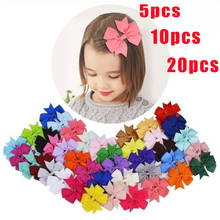 10pcs/lot Hair Pin Lovely Children Ribbed Ribbon Silk Kids Hair Accessories Fishtail Princess Bow Girl Headdress Baby Headbands 2024 - buy cheap