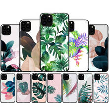 Capa de celular de silicone com folhas e plantas tropicais, capa para iphone 5 10 se 2020 6 6s 7 8 plus x xr xs max 11 pro max 2024 - compre barato