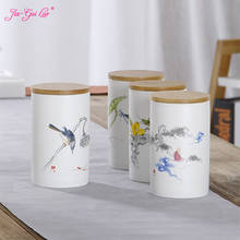 JIA-GUI LUO-latas de té con cubierta de bambú, caja de regalo, latas de cerámica, accesorio portátil para el té, 8 estilos de color, D074 2024 - compra barato