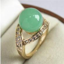 Pretty  12MM Green Jade Women' s Ring AAA Size 6-10 j50 2024 - buy cheap