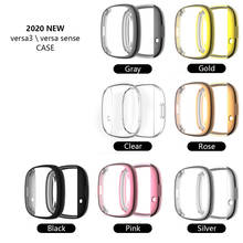 Watch Case for Fitbit Versa3 Smartwatch Soft TPU Electroplating All-inclusive Protective Watch Shell for Fitbit Sense Watch 2024 - buy cheap