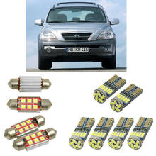 Lâmpadas led para interior do carro, para kia sorento mk1, lâmpadas jc, 8 peças, placa, licença 2024 - compre barato