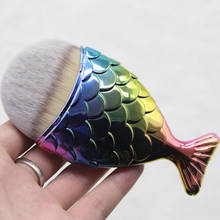1pc Make Up Brushes Powder Face Highlighter Sponge Professional Repair Mermaid Holder Shape Foundation Cosmetic Fish Tools Kit 2024 - buy cheap