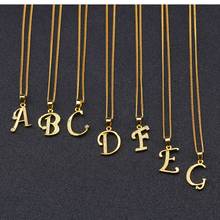 26 Letter Women Pendants Necklaces Chain Princess Girl's Gift High Quality Fashion Jewelry Golden Copper A B C E F G H M N O P Q 2024 - buy cheap