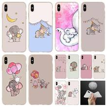 Nursery Art Elephant Soft Silicone Case For iPhone 13 12 11 Pro 7 8 6 6s Plus XR XS Max Cover Mini SE 2020 Funda Etuis 2024 - buy cheap