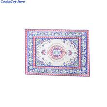 1:12 Dollhouse Miniature Embroidered Carpet Woven Floral Rug Floor Coverings Gifts 2024 - buy cheap