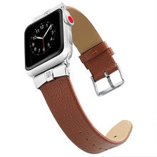 Correa de cuero de vaca para Apple Watch, correa de repuesto para iwatch de 42mm, 44mm, 40mm, 38mm, serie 5, 4, 3, accesorios de pulsera 2024 - compra barato