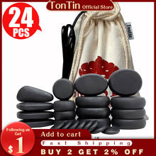 Tontin Hot stone Massage Body Basalt Stone set Beauty Salon SPA with Thick Canvas Heating bag healthcare back pain relieve 2024 - buy cheap