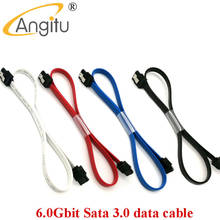 Angitu SATA 3.0 Data Cable 180 Degree Serial HDD Hard Drive Disk Sata III 6GBit Data Lead Locking Latching 2024 - buy cheap
