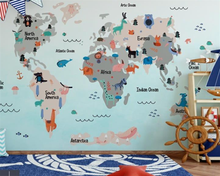 beibehang Customized modern new Nordic children's room map boy and girl bedroom background wallpaper wall papers home decor 2024 - buy cheap