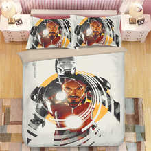 Juego de cama 3D The Avengers Iron Man, de vestir para niños, para niños, decoración de dormitorio hoja de cama 3 piezas 2024 - compra barato