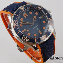 BLIGER Fashional 41mm Orange Automatic Men Watch Sapphire Glass MIYOTA Movement Rubber Band Rotating Bezel 2024 - buy cheap
