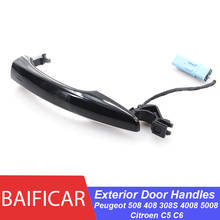 Baificar Black Exterior Door Handles Outside Handle With Sensor Key Hole For Peugeot 508 408 308S 4008 5008 Citroen C5 C6 2024 - buy cheap