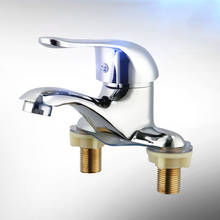 Zinc Alloy Double Couplet Bathroom Faucet Hot and Cold Water Basin Single Holder Dual Hole Base Bathtub Sink Faucet Wash Basin 2024 - buy cheap