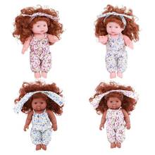 30cm Floral Dress Design Doll Baby Simulation Vinyl Doll Children Doll Toys 2024 - buy cheap