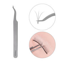 Genielash TW03 curved Tweezers for Eyelash extension eye lashes tweezers professional 3D volume lash extension tweezers pincet 2024 - buy cheap