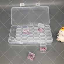5d diy 35 grade diamante pintura broca caixa de jóias strass bordado cristal grânulo organizador caso armazenamento recipiente 2024 - compre barato