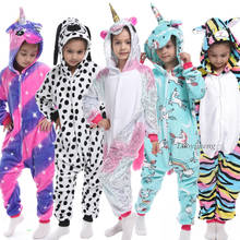 Kigurumi Onesie Kids Unicorn Pajamas For Children Animal Cartoon Sleepwear Baby Costumes Stitch Panda Licorn Pyjamas Jumpsuit 2024 - buy cheap