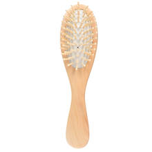 Escova para massagem de spa, 1 peça, pente de madeira, bambu, escova com saída, cuidados com o cabelo 2024 - compre barato