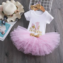 Infant First Birthday Outfits Baby Girl Clothes Sets Newborn Toddler Girl Christening Party Wear Little Girl One Year Clothing 2024 - buy cheap
